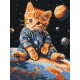 Картина за номерами Зоряний котик 30х40 см КНО6646