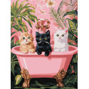 Картина за номерами Коти у ванній 30х40см  КНО6726