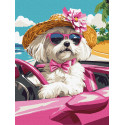 Картина за номерами Рожева машина 30х40см  КНО6738