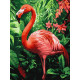 Картина за номерами Фламінго в тропіках 30*40см  КНО6779