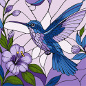 Картина за номерами Вітраж. Колібрі 30х30см  КНО6790