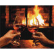 Картина за номерами Гріємось біля каміна 40x50см КНО8369