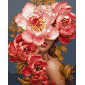 Картина за номерами Квітуча грація з фарбами металік КНО8433