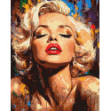 Картина за номерами Яскрава Монро 40х50см  КНО8562