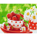 Картина за номерами Полуничний перекус  BS31952 40х50см