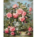 Картина за номерами Букет піоновидних троянд BS51968 40х50см