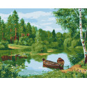 Картина за номерами Лісове озеро BS51967 40х50см