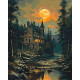 Картина за номерами Пейзаж. Таємничий замок 40*50 см  LW 3516