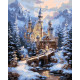 Картина за номерами Пейзаж. Замок у зимових горах 40*50 см  LW 3553