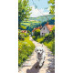 Картина за номерами Пейзаж. Щасливе цуценя 40*80 см  LW 5165