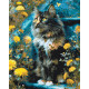 Картина за номерами Котик у кульбабах. Тварини, квіти 40*50 см LW 3209-01