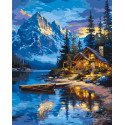 Картина за номерами Пейзаж. Будинок біля озера 40*50 см LW 3207-01