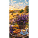 Картина за номерами Пейзаж. Лавандовий ранок 40*80 см LW 5190
