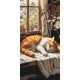 Алмазна мозаїка Рудий котик 40*80 см  OD 5163