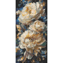 Алмазна мозаїка Королівські півонії. Квіти 40*80 см OD 5185