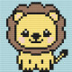 Алмазна мозаїка міні. Лев 10*10 см ODM 0162