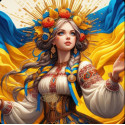 Алмазна мозаїка Блакитноока 20*20см S10302